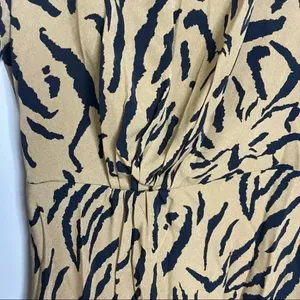 Lulus On the Prowl Tiger Print Long Sleeve Midi Dress Brown Black Size S thumbnail 8