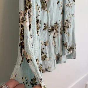 Free People Floral Tree Swing Tunic Dress‎ Keyhole Neck Sleeveless Short Mint S thumbnail 6