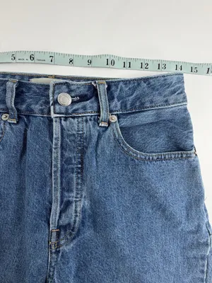 Everlane Curvy 90s Cheeky Straight Leg Jeans Organic‎ Cotton Blue Denim Size 27 thumbnail 4