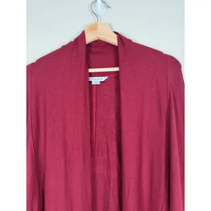 Athleta Pranayama Wrap Cardigan Dark Red XL 882498-12 Open Front Shawl‎ Collar thumbnail 3