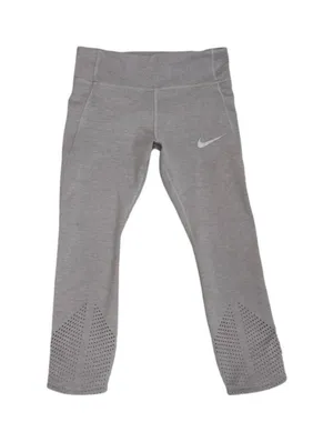 Nike Dri-Fit High Rise Cropped Athletic Activewear Gray Leggings Size Small thumbnail 1