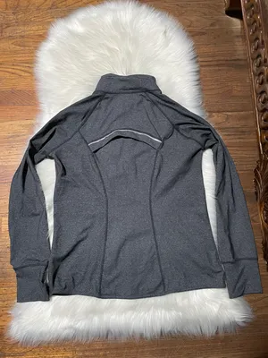 90 Degrees by Reflex Sweatshirt Women's L Gray Full Zip Pocket Stretch Activewear thumbnail 4