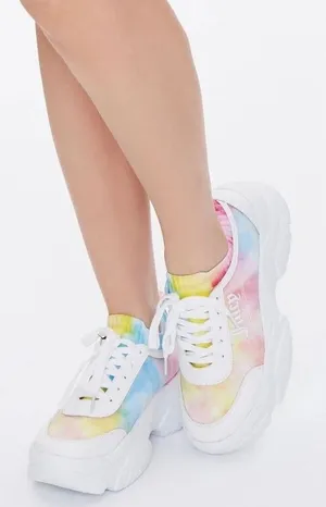 Chic Juicy Couture Multicolor Watercolor Low-Top Sneakers Size 7‎ Sweet thumbnail 1