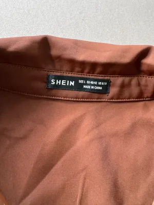 Shein satin long-sleeve maxi shirt dress thumbnail 13