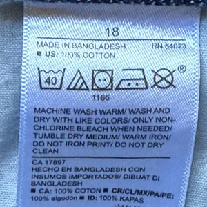 OLD NAVY OG High Rise Denim Blue Patriotic Shorts Size 18 thumbnail 9