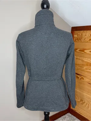 Lululemon &Go Take Off Fleece Jacket Heathered Black Gray 6 W4I61S Activewear thumbnail 2