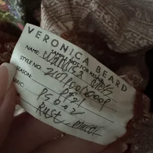 Veronica Beard Wandisa Mini Dress Sz‎ 4 in Rust Boho Floral Indian Cotton Sample thumbnail 6