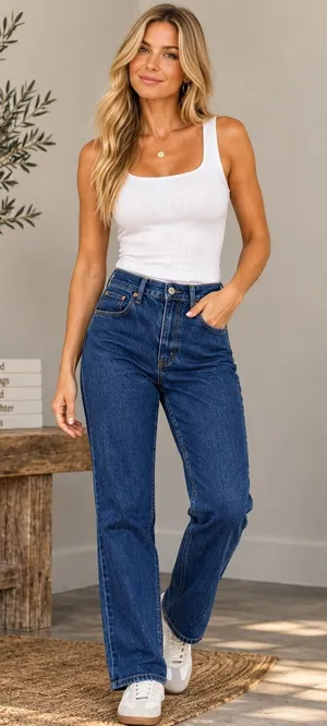 Abercrombie‎ & Fitch High Rise Straight Jeans Dark Wash Cropped 30 Y2K thumbnail 1