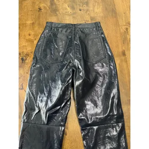 NWT Abercrombie & Fitch curve love 90s‎ straight ultra high rise leather sz 28 thumbnail 11