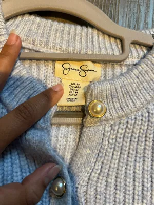 Jessica Simpson Periwinkle/Blue Button Up Sweater thumbnail 3