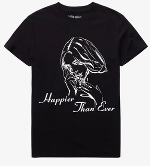 Billie Eilish Happier Than Ever 2021 concert tour merch tshirt graphic tee thumbnail 5