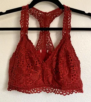 5/$25 Maurices Allover Lace Bralette in Red‎ thumbnail 1