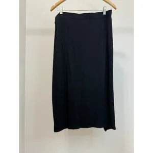 Halara Ruched Split Hem Midi Skirt Black NWT SzXL thumbnail 2