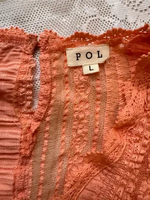 POL Pink Boho Crochet Yoke Maxi Dress thumbnail 5