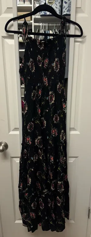 Black Floral Maxi Dress thumbnail 1