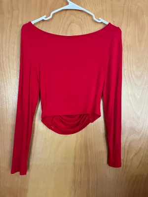 Shein Red Long Sleeve Top thumbnail 4