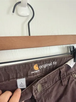 Carhartt Womens Brown Original Fit Carpenter Pants thumbnail 5