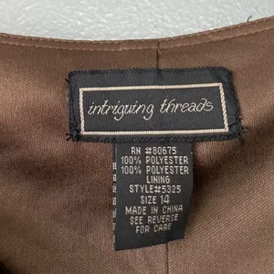 Intriguing Threads Size XL Brown Green Asymmetrical Skirt Fairy Romantic Y2K thumbnail 7