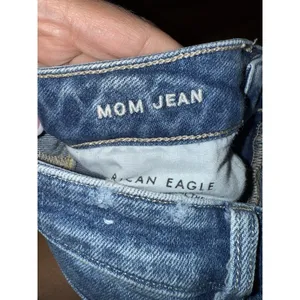 American Eagle Mom Jeans Women's Sz 0 Long Distressed‎ Stretch thumbnail 6