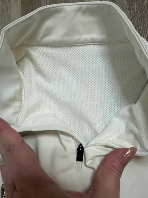 Nike Air Swoosh 1/2 Zip White Sports Bra, Size 2XL thumbnail 8