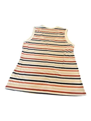 Universal Thread Striped Tank Top in Cream, Navy, Rust & Coral thumbnail 2