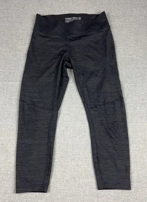 Outdoor Voices Leggings Womens M Gray Striped Mid Rise Ankle Pockets Yoga Gym thumbnail 1
