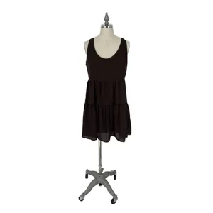 Tree Eighty Two Tiered Babydoll‎ Dress Boho Womens Black XS $88 thumbnail 2