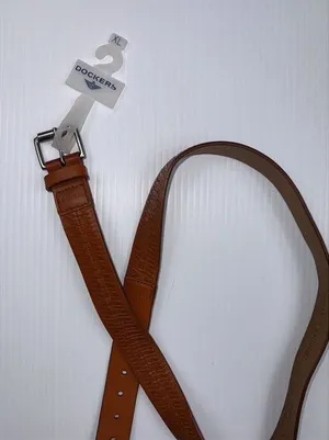 Dockers Men's 1" in‎ Wide Genuine Leather Braided Belt Brown NWT 35-38" thumbnail 1