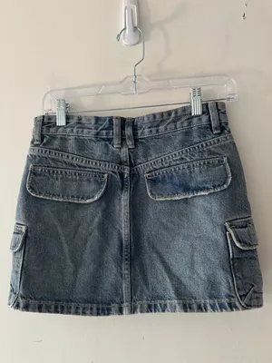 Zara Cargo Denim Mini‎ Skirt thumbnail 3