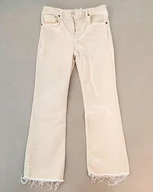 Zara High Rise Flare Beige Jeans thumbnail 2
