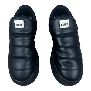 Puma Mayu Puffy Quilted Platform Slip On Sneakers Black Streetwear Size 8 thumbnail 2