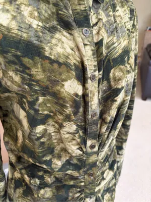 Pilcro Anthropologie ruched camo abstract print‎ dress size 8 thumbnail 7
