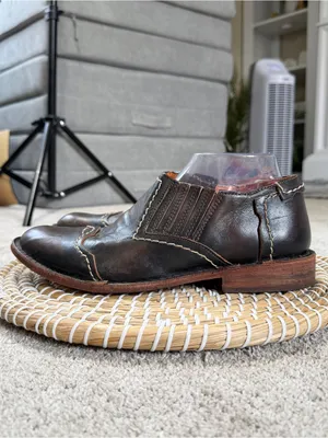 Bed|Stu Women’s Cobbler Series Slip On Shoes Leather in Dark Brown 8 thumbnail 4