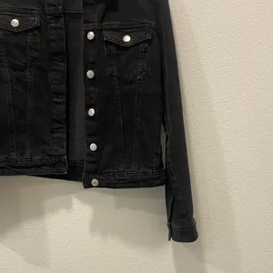 Zara Black Denim Jacket - Small thumbnail 3