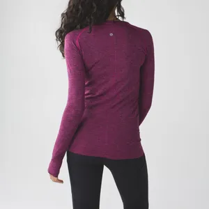Lululemon Swiftly Tech Long Sleeve Crew in Heathered‎ Jewelled Magenta thumbnail 2