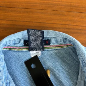 90s Vintage Bill Blass Denim Top M Button Front Western Cottage Coastal Grandma thumbnail 12
