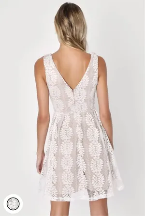 Lulus Lilies white lace dress thumbnail 4