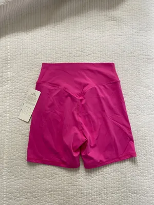 bright pink biker workout shorts size medium thumbnail 4