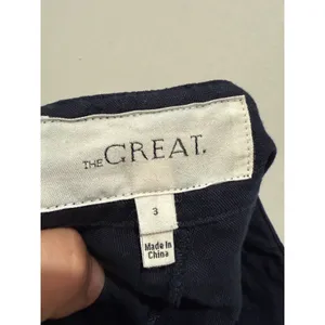 THE GREAT Convertible Cropped Trouser Pants Sz 3 Linen Cotton Utility Tie Waist thumbnail 6