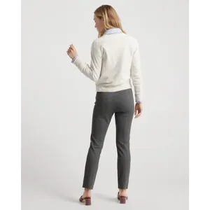 Quince Ultra-Stretch Ponte Pintuck Ankle Pant Small Charcoal Grey Workwear thumbnail 2