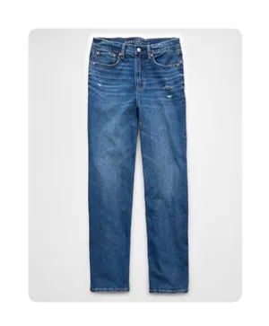 American Eagle Baggy Straight Super High-Rise Jeans thumbnail 2
