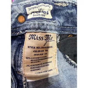 Miss Me Jeans Bootcut Embellished Pocket Women's 22 Blue 33" Inseam JE5408B10L thumbnail 5
