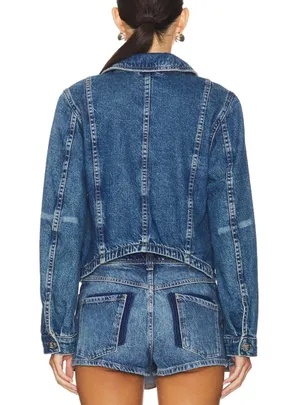 Free People Wee The Free Jade Denim Jacket thumbnail 10