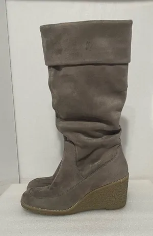 Bass under-the-Knee Slouch Suede Boots - Gray thumbnail 1