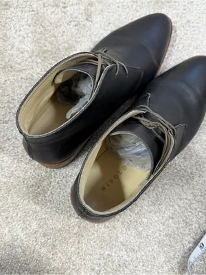 Nisolo Isa Chukka Boots Leather Oxford Block Heels in Black 7.5 thumbnail 10