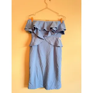 Alexia Admor Dress Women 6 Blue Strapless‎ Ruffle Peplum Sheath Cocktail Party thumbnail 9