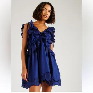 & OTHER STORIES Embroidered Strappy Mini Dress thumbnail 3