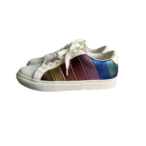 Kurt Geiger London Lane Rainbow Metallic Leather Sneakers EU 38 thumbnail 10