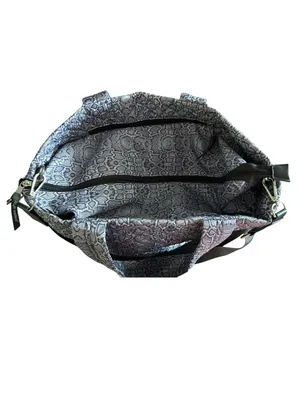 Simply Southern Gray Python Quilted Tote Duffle Travel Bag NWOT thumbnail 6