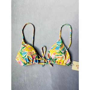 Aurelle‎ Floral Bikini Set Size Large Retro Tropical Tie Side Swim Set thumbnail 3